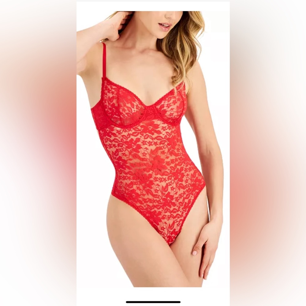 Lingerie ❤️INC international concepts ❤️Sheer Lace Cup Lingerie Bodysuit